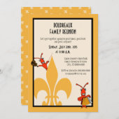 ケイジャン カニ フルール ド リス 家族再会 招待状 (正面/裏面)