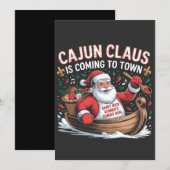 ケイジャン・クロースが町にやってくる クリスマスのクランプス 招待状 (正面/裏面)