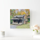 ケイズコーブ秋マウンテンキャビンクロック スクエア壁時計 (ホーム)