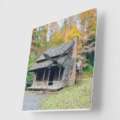 ケイズコーブ秋マウンテンキャビンクロック スクエア壁時計 (傾斜)