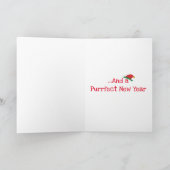 ケイティはクリスマスのカードを欲しがる子猫 カード (内部)