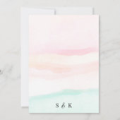 ケイティウォーターカラーパステル結婚式招待状 招待状 (裏面)