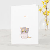 ケイティ子ネコ小さなハローカード カード (黄色い花)