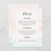 ケイティ – ウォーターカラーパステル結婚ズ詳細 エンクロージャーカード (正面/裏面)