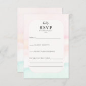 ケイティ – パステルウォーター結婚カラー 出欠カード (正面/裏面)