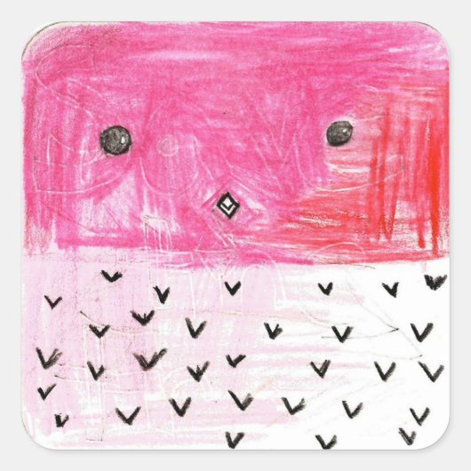 ケイティ：四角ステッカー スクエアシール (正面)