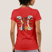 ケイティBのおもしろいショーフロント&バックデザイン Tシャツ (裏面)