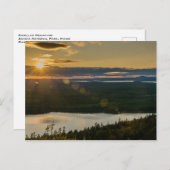 ケイディラック山での夕日、アカディア国立公園 ポストカード (正面/裏面)