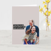 ケイトとウィリアおもしろいムのグリーティングカード カード (黄色い花)