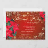 ケイトウの雪の結晶、企業のクリスマスパーティー 招待状 (正面)