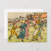 ケイトグリーンアウェイリングや輪のまわりにザローゼー ポストカード (正面/裏面)