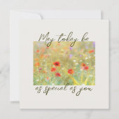 ケイトポピー畑のように特別な今日でありますように カード (正面)