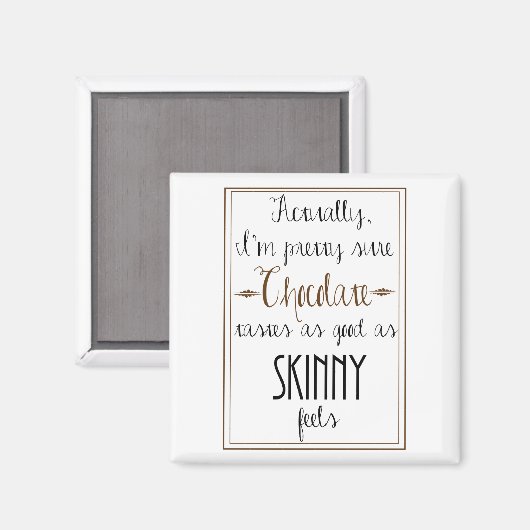 ケイトモスチョコレート引用文スクエアマグネット マグネット (正面/裏面)