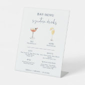 ケイトリンネイビーカクテルシグネチャードリンクバーメニュー 台座サイン (正面)