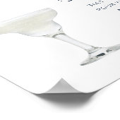 ケイトリンネイビーブルーマーモダンガリータバーサイン ポスター (角)