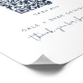 ケイトリンモダンネイビー小規模企業の支払いサイン ポスター (角)