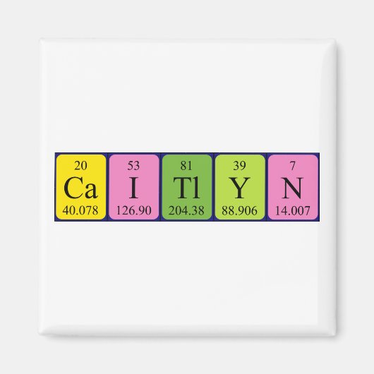 ケイトリン周期表名磁石 マグネット (正面)