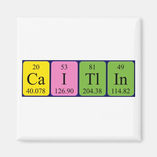 ケイトリン周期表名磁石 マグネット (正面)