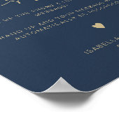 ケイトリン海軍と金ゴールドオーディオ結婚ゲストブックのサイン ポスター (角)