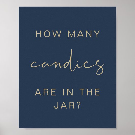 ケイトリン海軍キャンディの赤ちゃんシャワーゲームの数 ポスター (正面)