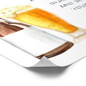 ケイトリン海軍ベビーシャワーパパビールステーションサイン ポスター (角)