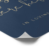 ケイトリン ネイビーとゴールドのモダン ウィッシュ ユー ヴェア サイン (角)