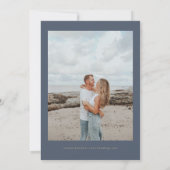 ケイトリン ネイビーとゴールドの写真 セーブ・ザ・デート 招待状 (裏面)