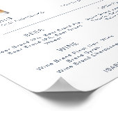 ケイトリン ネイビー カクテル シグネチャードリンク バー メニュー ポスター (角)