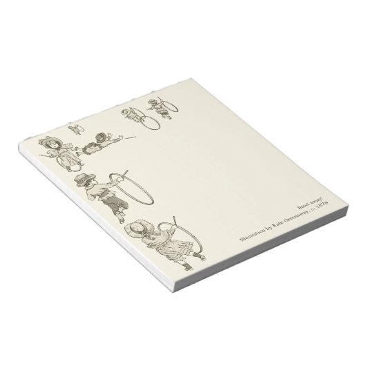 ケイト転がグリーンアウェイフープの子供用ボ遠くにール ノートパッド (アングル)