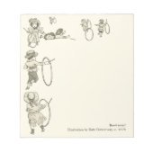 ケイト転がグリーンアウェイフープの子供用ボ遠くにール ノートパッド (正面)