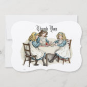 ケイト・グリーナウェイのヴィクトリア時代のティーパーティー サンキューカード (正面)