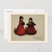 ケイト・グリーナウェイ： お散歩に出る ポストカード (正面/裏面)