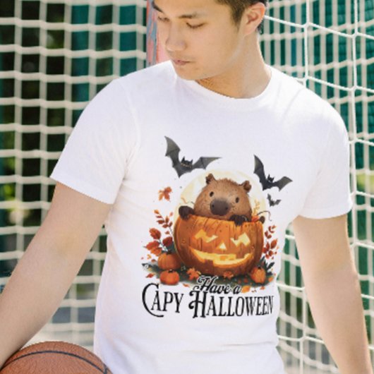 ケイピハロウィーンケイピバラハロウィンをおもしろい持つ Tシャツ