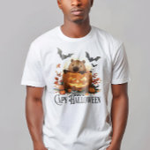 ケイピハロウィーンケイピバラハロウィンをおもしろい持つ Tシャツ