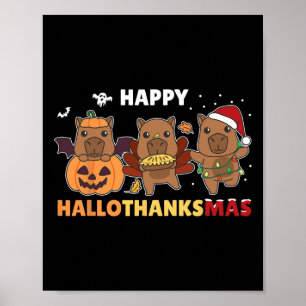 ケイピバラのクリスマスハロウィーンの衣装ハッピーハロース ポスター