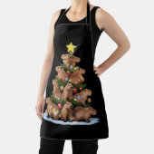 ケイピバラクリスマスツリーギフトおもしろいクリスマスケイピー エプロン (インサイチュ)