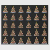ケイピバラクリスマスツリーギフトおもしろいクリスマスケイピー ラッピングペーパー (フラット)