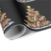 ケイピバラクリスマスツリーギフトおもしろいクリスマスケイピー ラッピングペーパー (ロールコーナー)