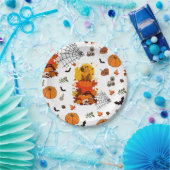 ケイピバラ・ハロウィーン。カボチャ魔女。 ペーパープレート (パーティー)