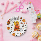 ケイピバラ・ハロウィーン。カボチャ魔女。 ペーパープレート (パーティー)