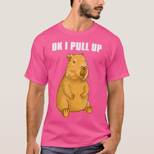 ケイピバラOK私はプルアップ Tシャツ (正面)