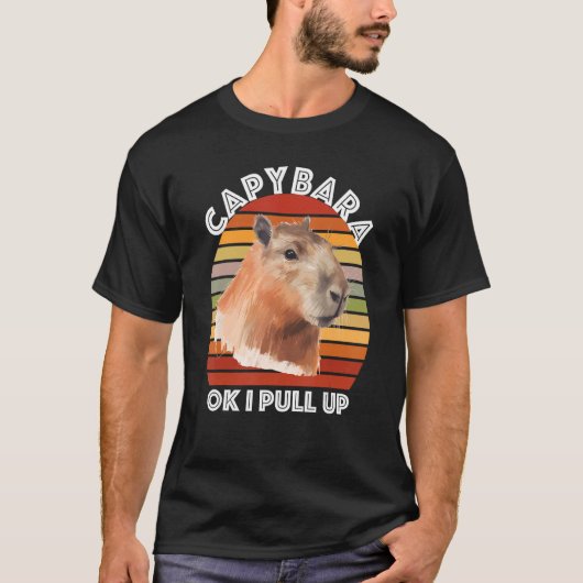 ケイピバラOK私はプルアップ Tシャツ (正面)