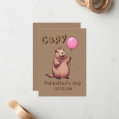 ケイピバレンタインデーケイピバラ教室 ノートカード (正面/裏面インサイチュ)