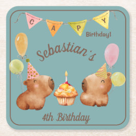 ケイピーズキュスト誕生日フィエスタ スクエアペーパーコースター