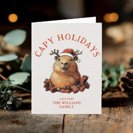 ケイピーホリデーズキュートケイピーバラメリークリスマスフォト シーズンカード