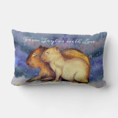 ケイピーマザーズデイキュートカピバラベビー&ママカスタム ランバークッション (裏面)