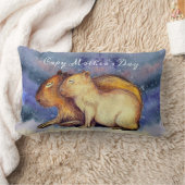 ケイピーマザーズデイキュートカピバラベビー&ママカスタム ランバークッション (ブランケット)