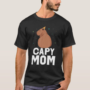 ケイピーママCapybara Rodent Capybaras Cute Animal Mot Tシャツ
