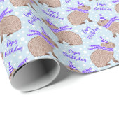 ケイピー誕生日カピバラおもしろい動物愛好家 ラッピングペーパー (ロールコーナー)