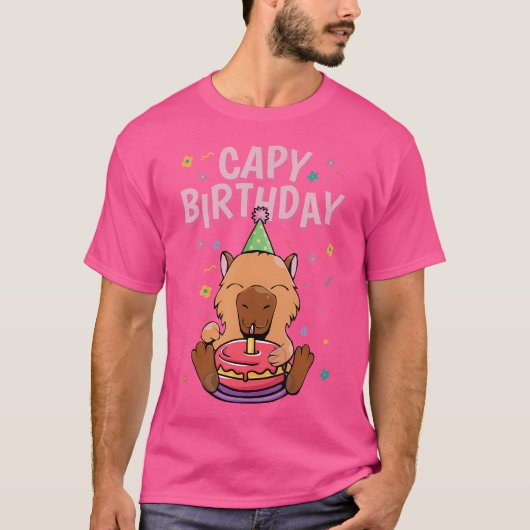 ケイピー誕生日カピバラ Tシャツ (正面)